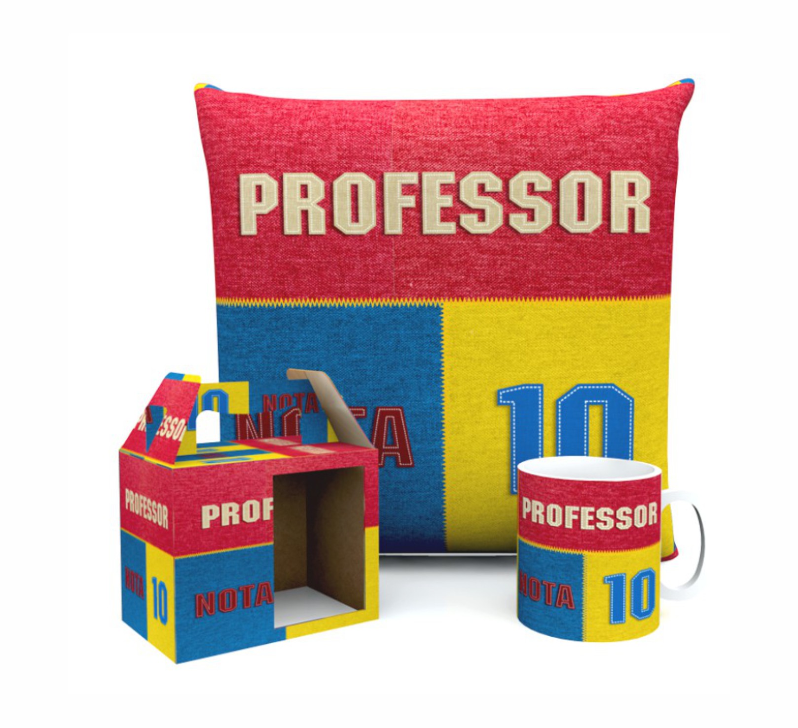 Almofadas 35x35 e caneca com caixa