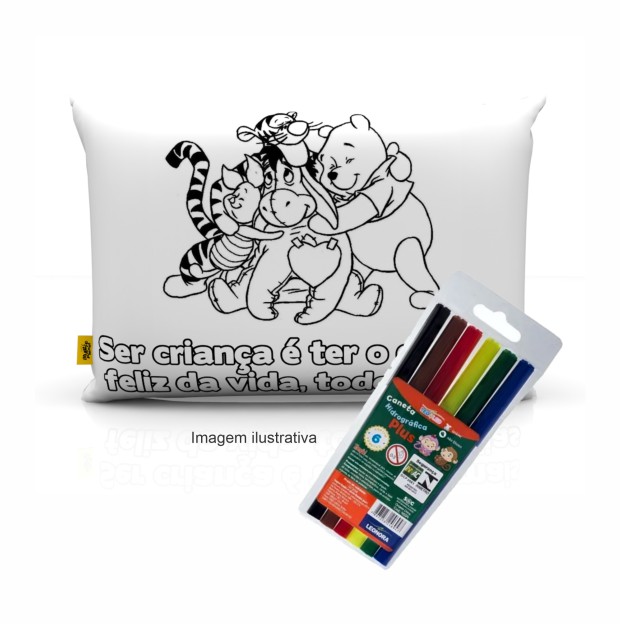 Almofada 30x20 para colorir