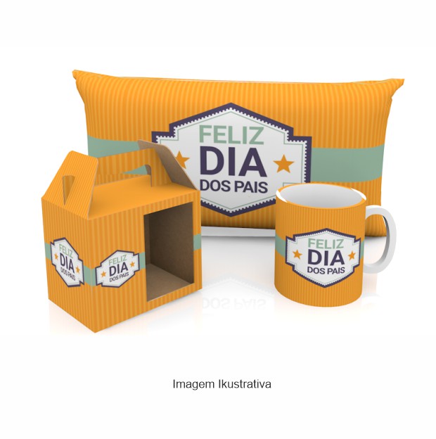 Kit almofada 40x20 e caneca Magic Planet